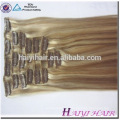 Golden Supplier Private Label Superior Quality Grade 7A 8A Unprocessed 200g remy hair extensions clip in